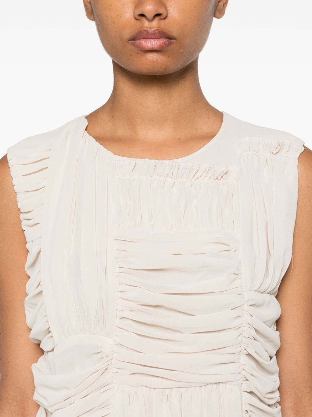 ruched midi dress - 5