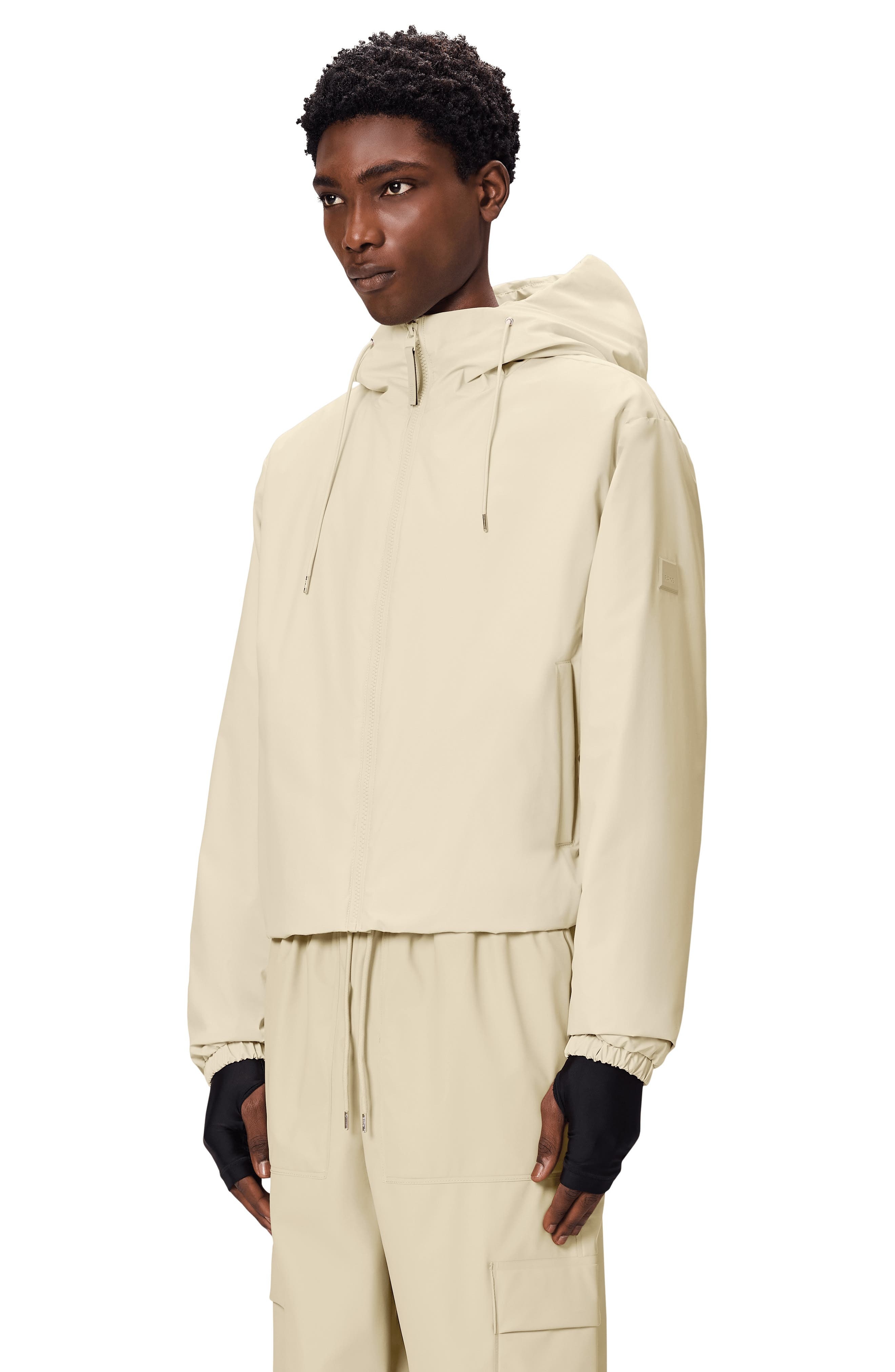 Rains Lohja Water Resistant Insulated Rain Jacket in Dune at Nordstrom - 3