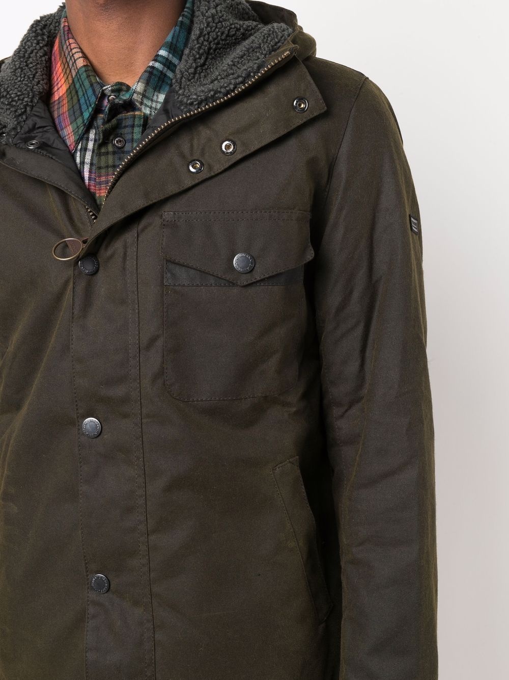 hooded button-down jacket - 5