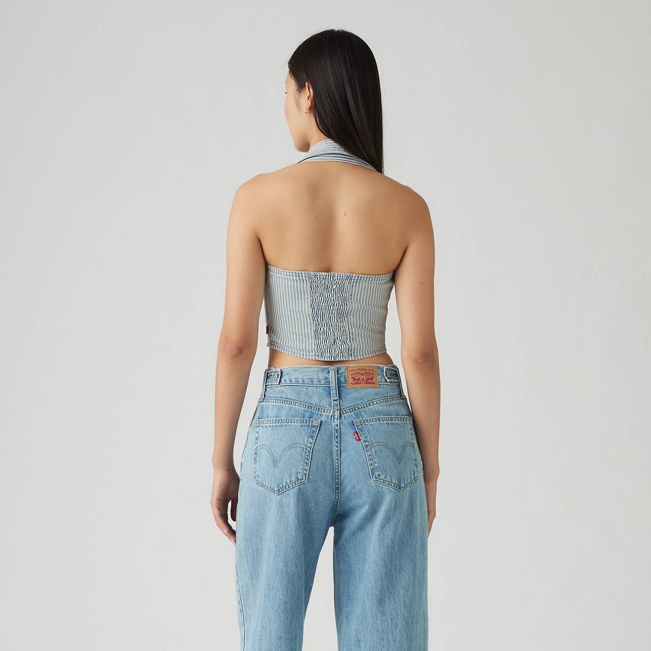 BRIA DENIM HALTER TOP - 3