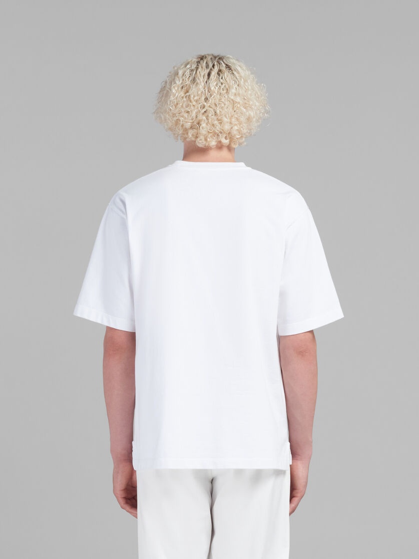 WHITE BIO COTTON OVERSIZED T-SHIRT WITH MARNI PATCHES - 3