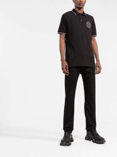 VERSACE JEANS COUTURE logo-patch polo shirt outlook