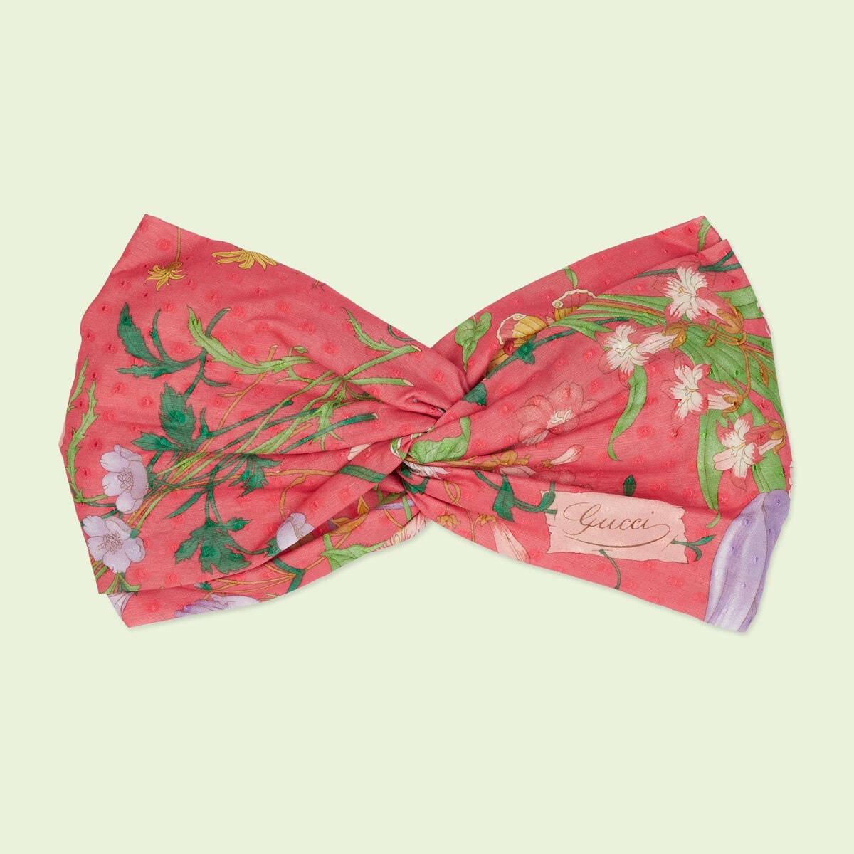 Flora print silk headband - 1