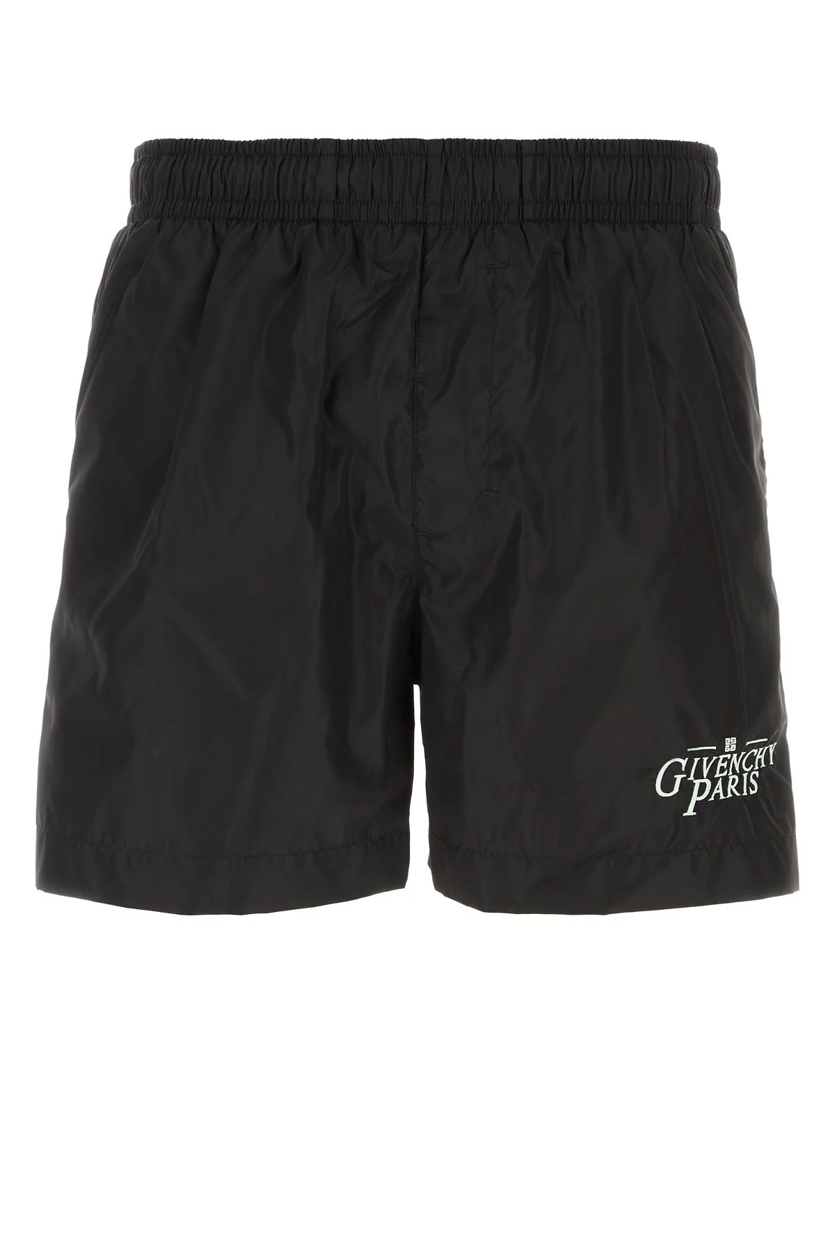 Black nylon swimming shorts - 1