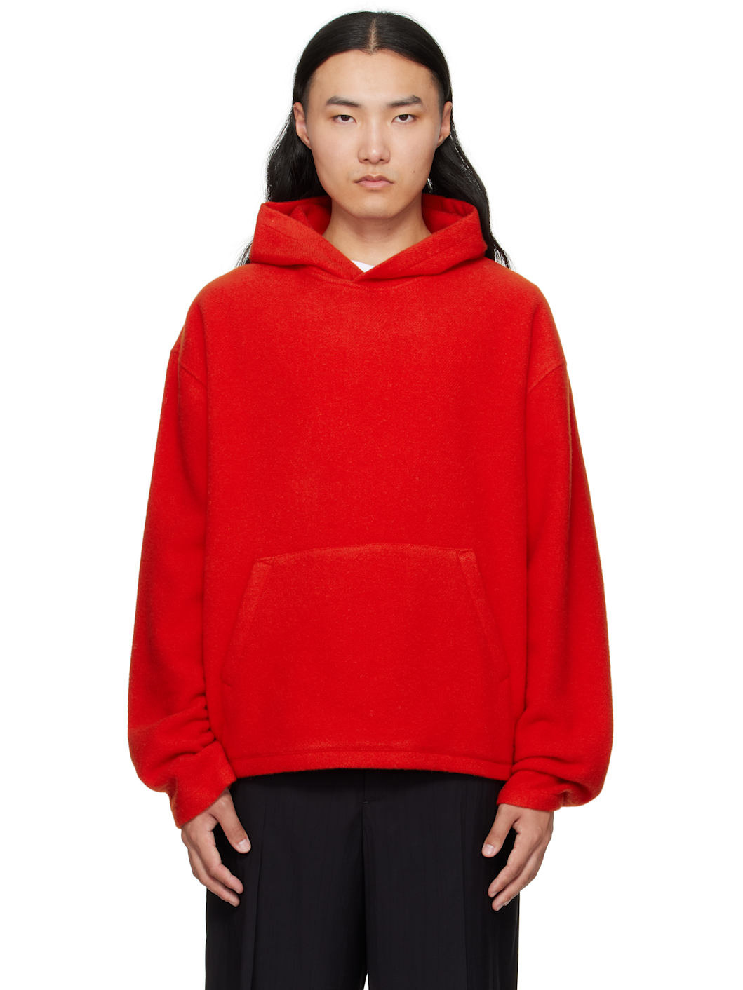 Orange Fleece Hoodie - 1