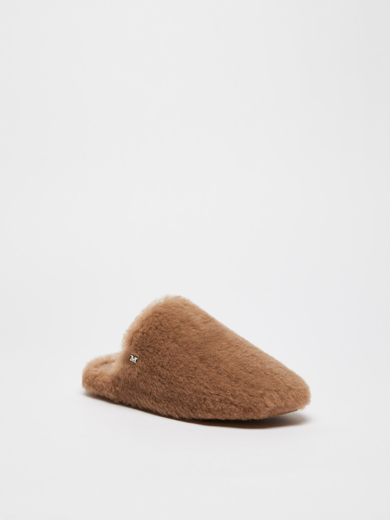 Max Mara TEDDYSLIPPER Teddy fabric slippers outlook