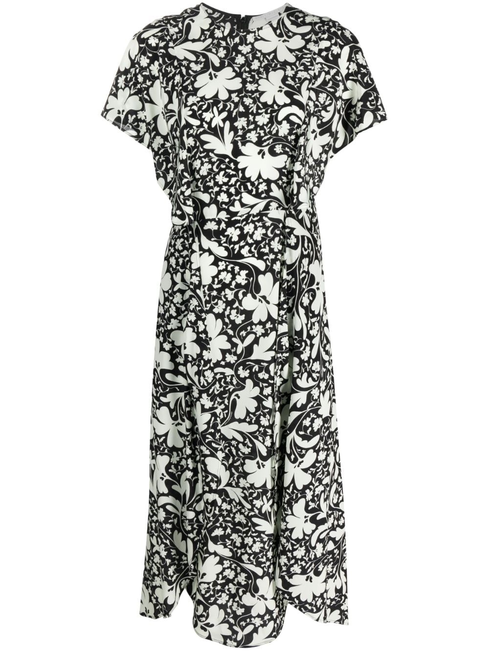 Forest Floral-print silk dress - 1