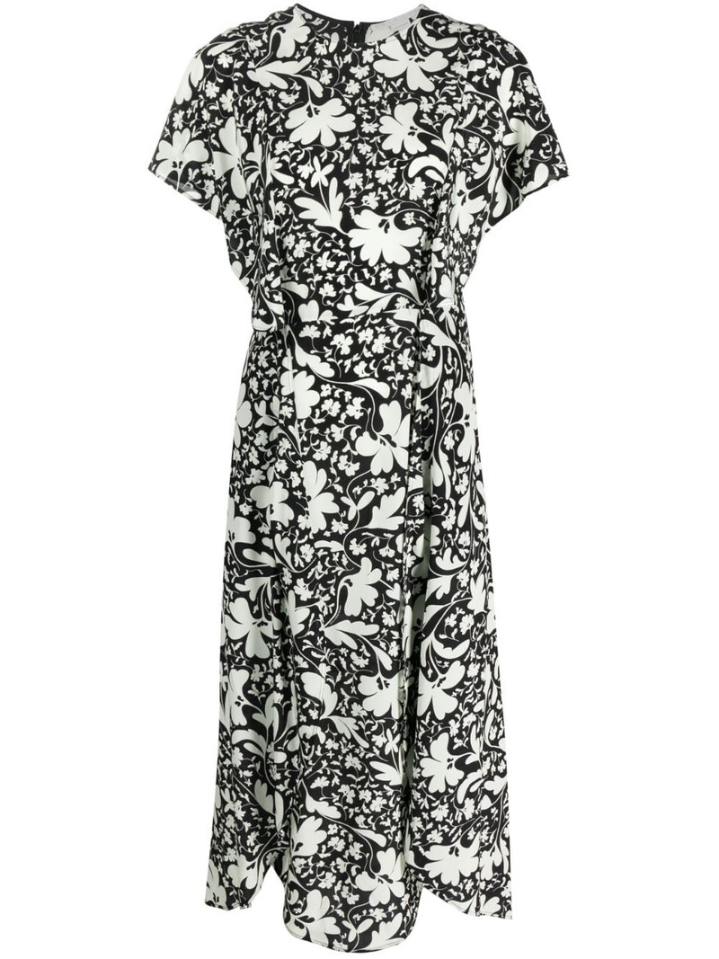 Forest Floral-print silk dress 1