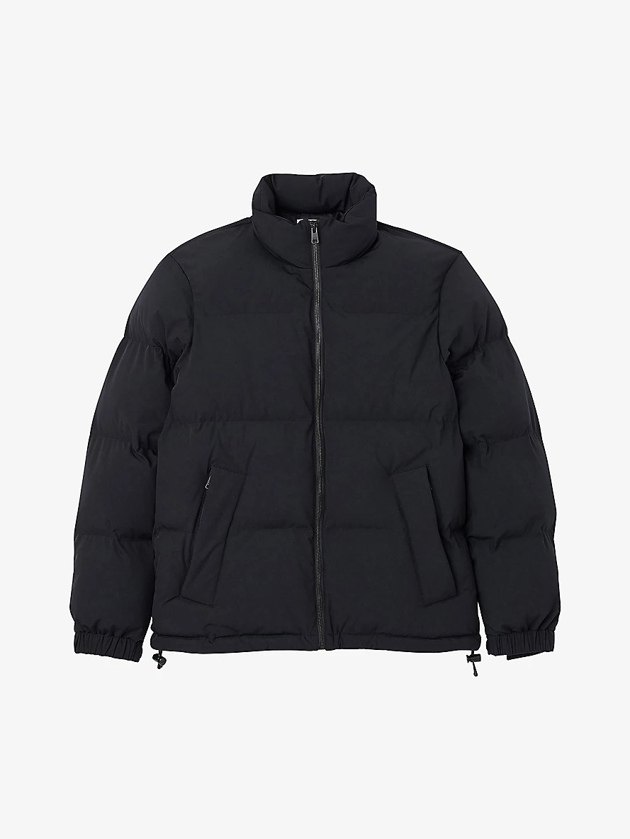 Sandro Stand-collar oversized stretch-shell puffer coat