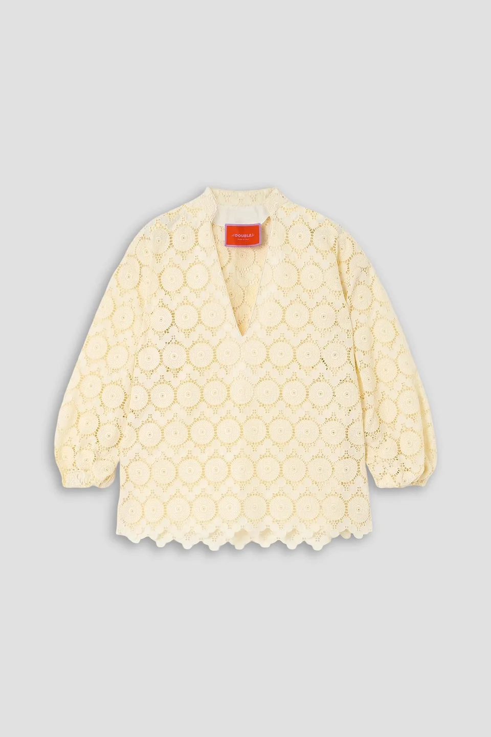 Jackie cotton-blend macramé shirt - 1