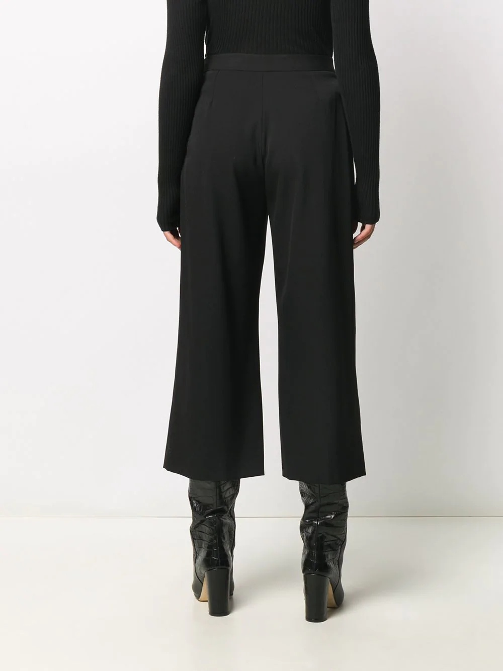 cropped wide-leg trousers - 4