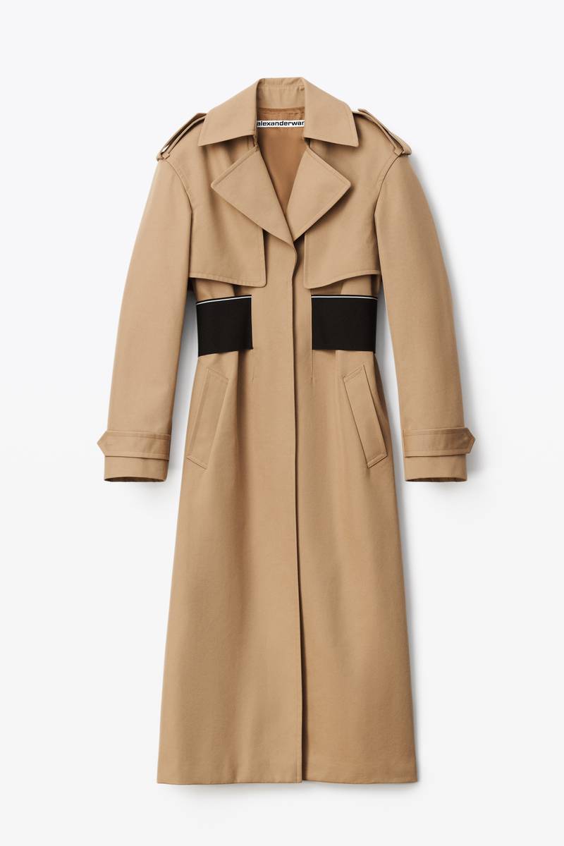 LOGO TRENCH COAT IN COTTON TAILORING 1