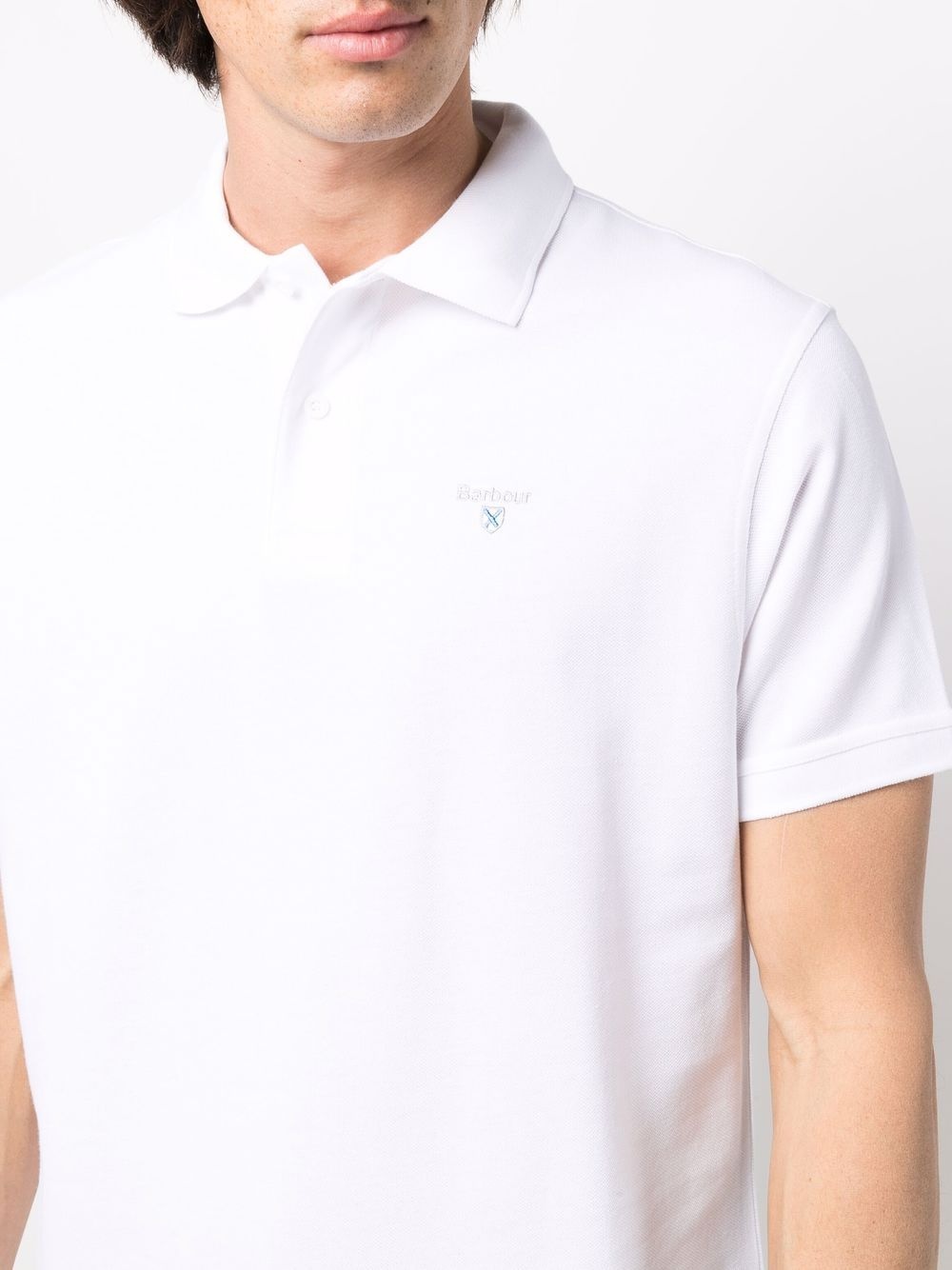 embroidered-logo polo shirt - 5