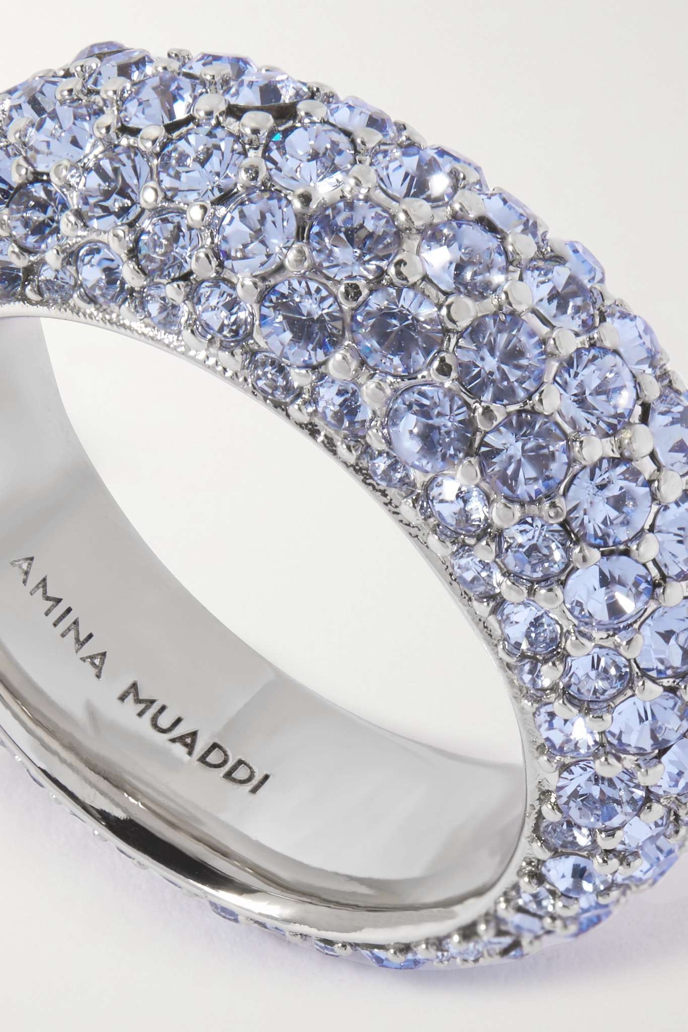 Cameron silver-tone crystal ring - 8
