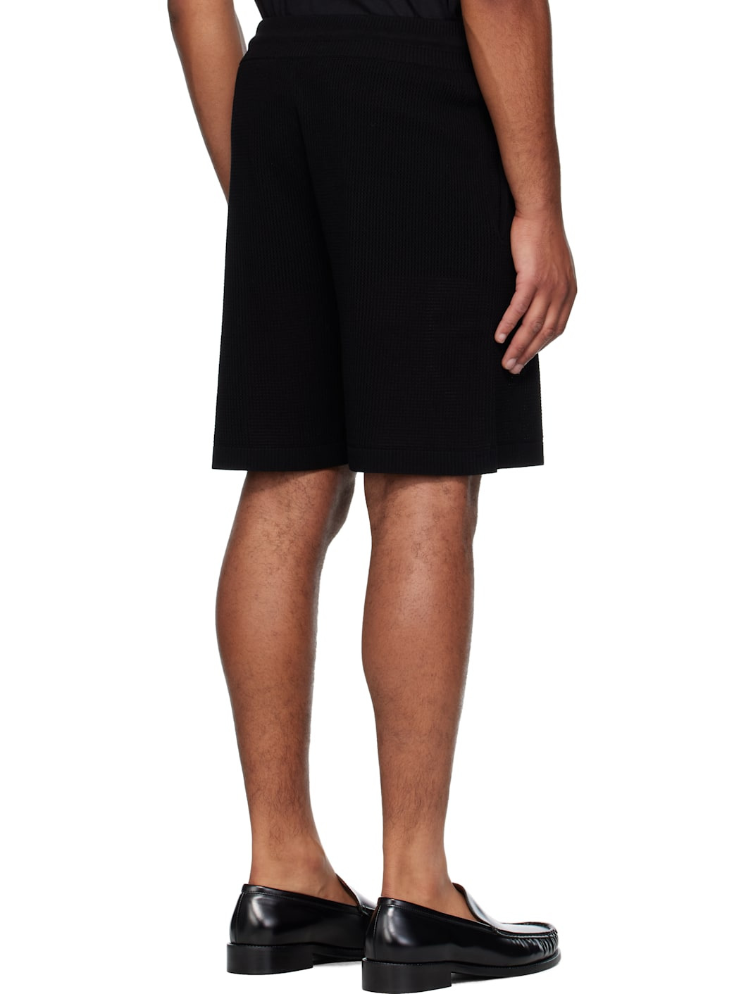 Black 'Club Amiri' Crochet Shorts - 3