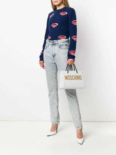 Moschino square logo-print tote bag outlook