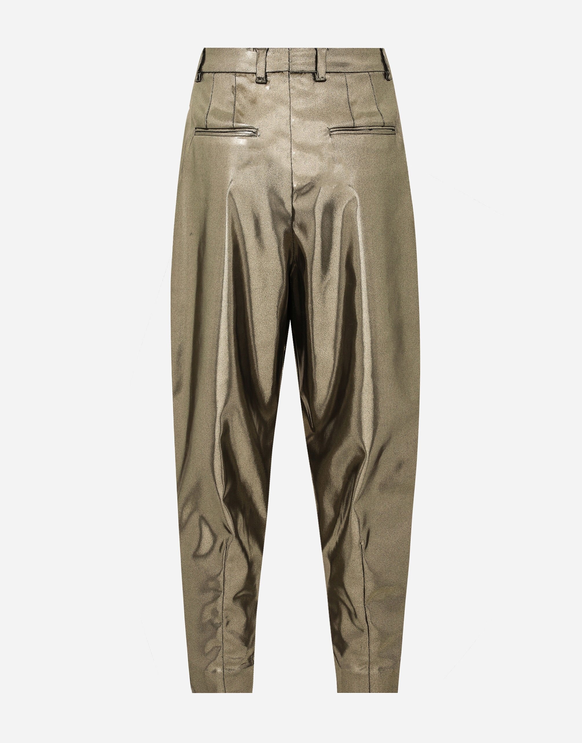 Foiled stretch satin pants - 2