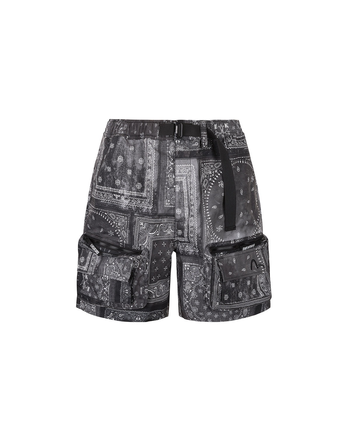 Allover Paisley Print Relax Fit Cargo Shorts - 13