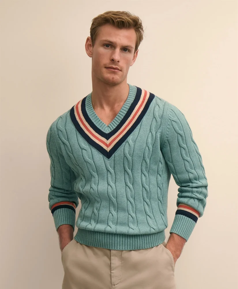 Archive Tennis Sweater in Supima® Cotton - 1