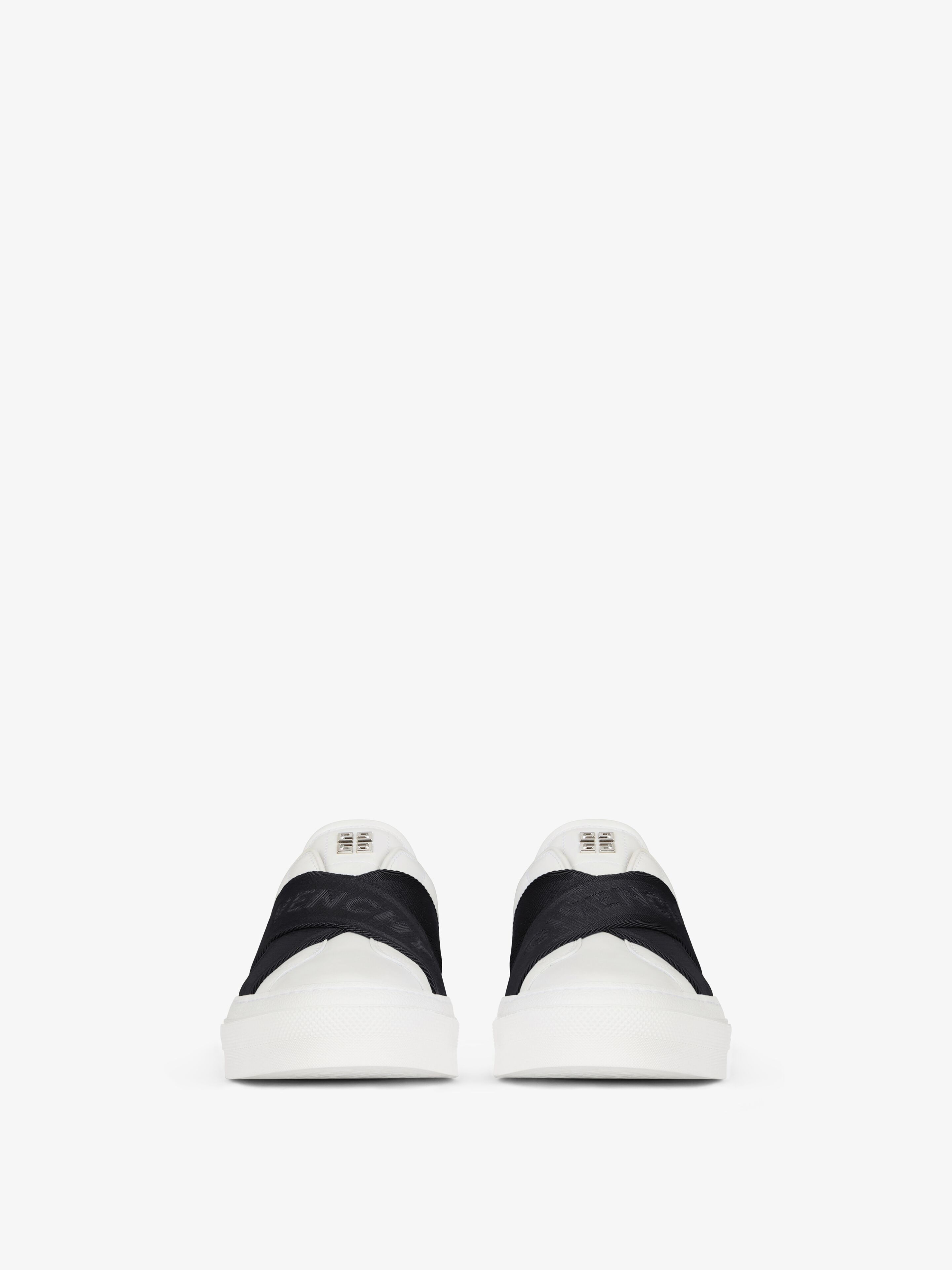 CITY SPORT SNEAKERS IN LEATHER WITH DOUBLE WEBBING STRAP - 2