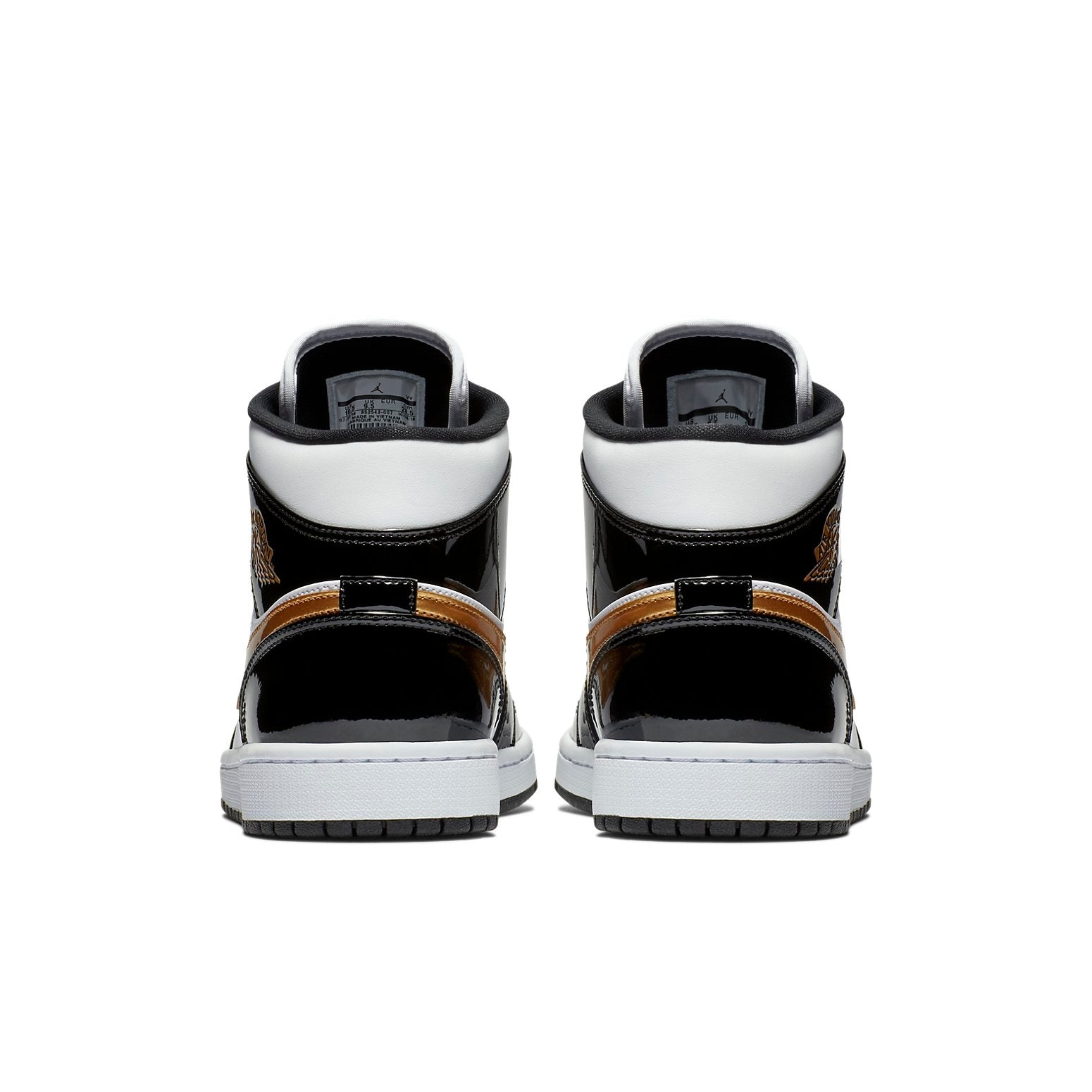Air Jordan 1 Mid Patent 'Black Gold' 852542-007 - 4