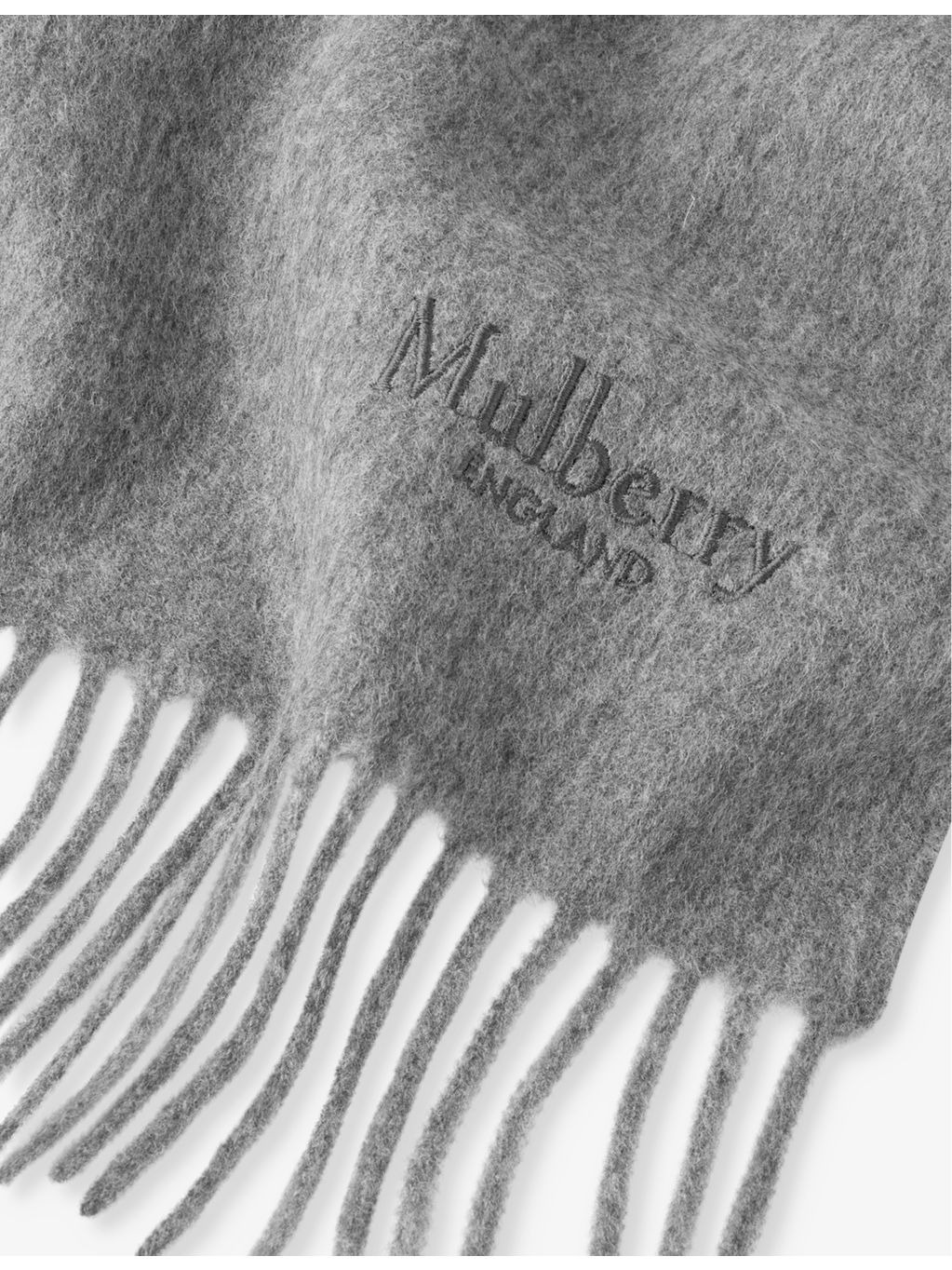 Solid logo-embroidered merino-wool scarf - 3