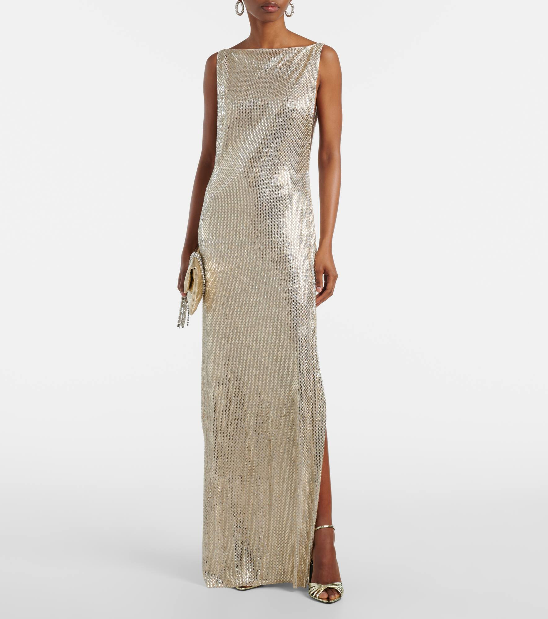 Crystal-embellished mesh gown - 2