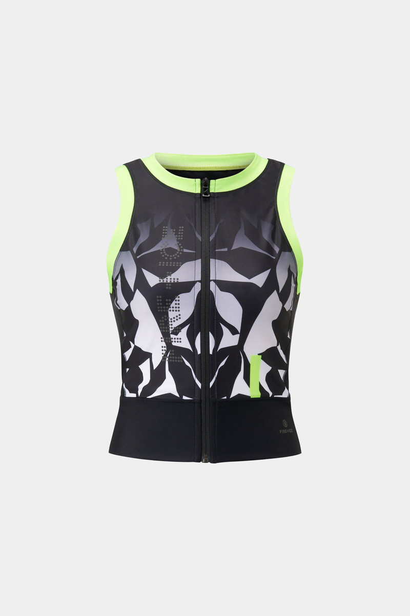 Zip top Alma in Black/Grey 1