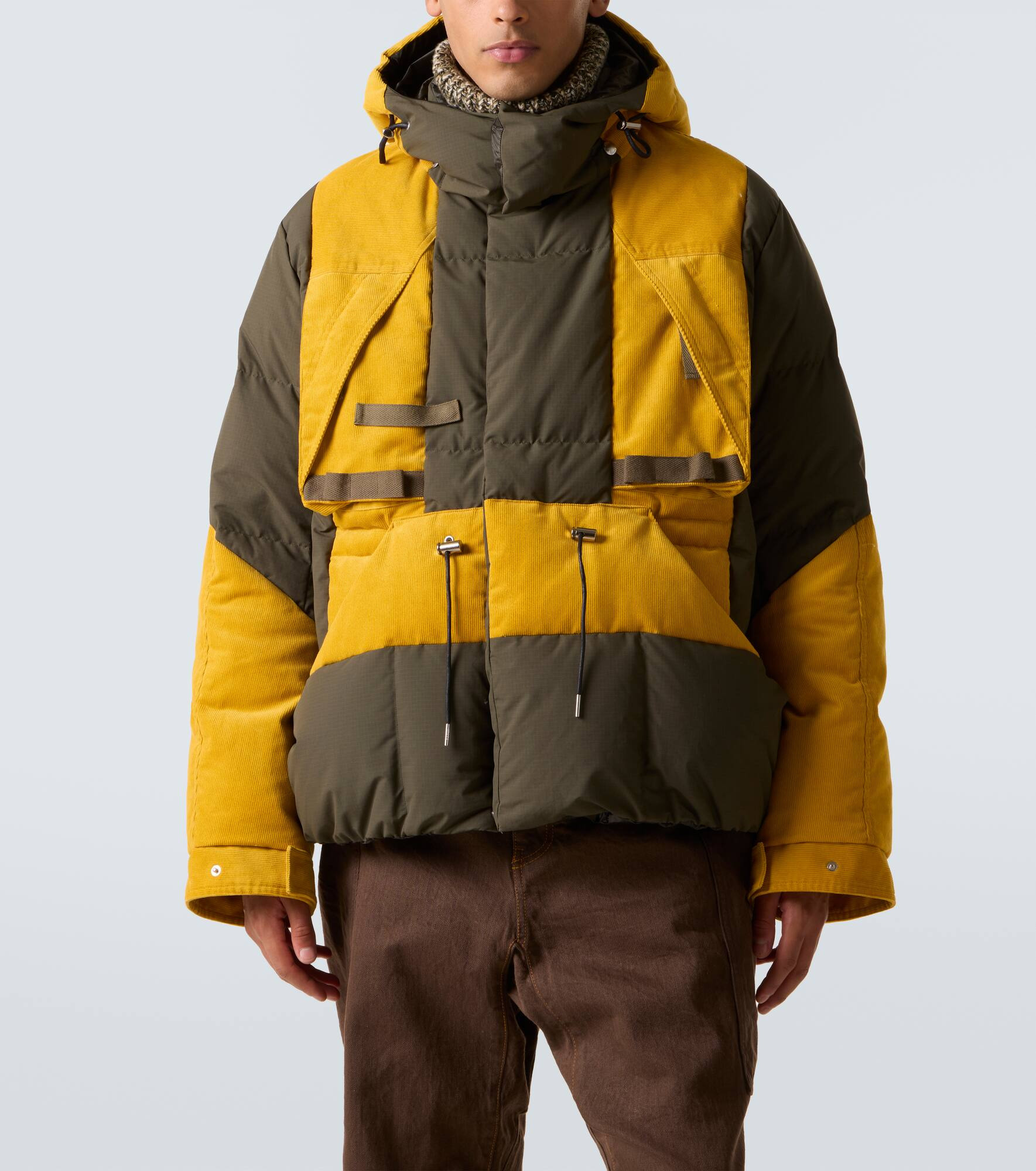 Colorblock down jacket - 3