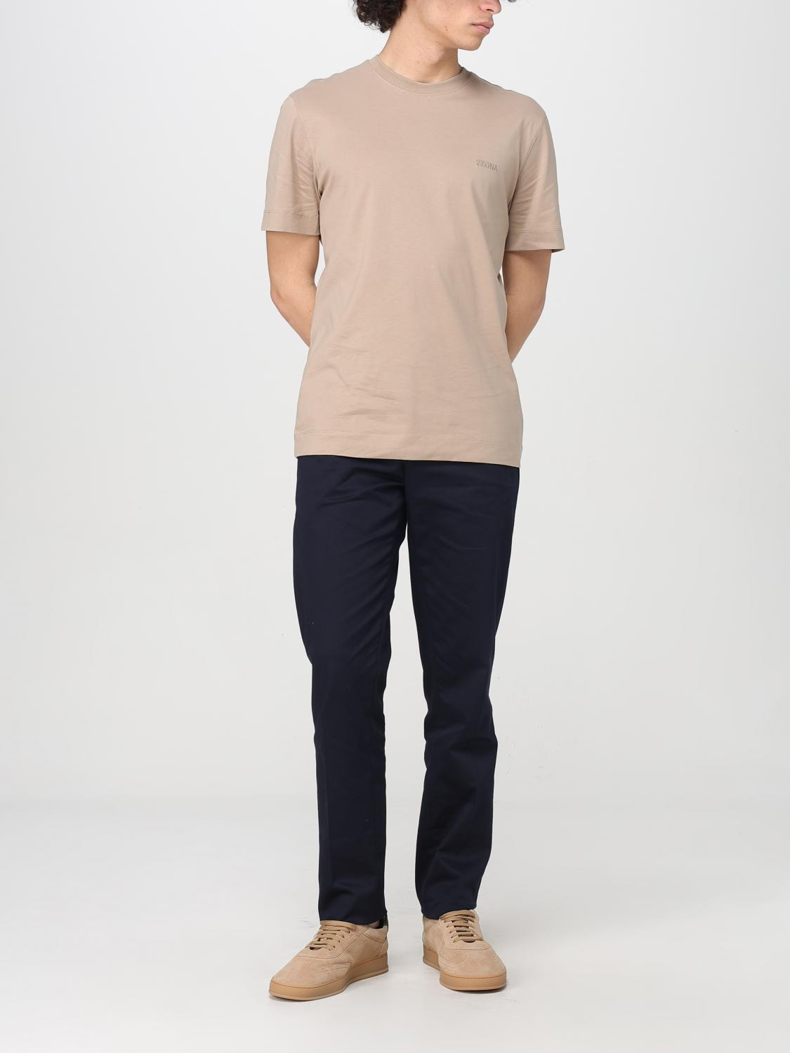 Zegna T-Shirt Men Sand - 2