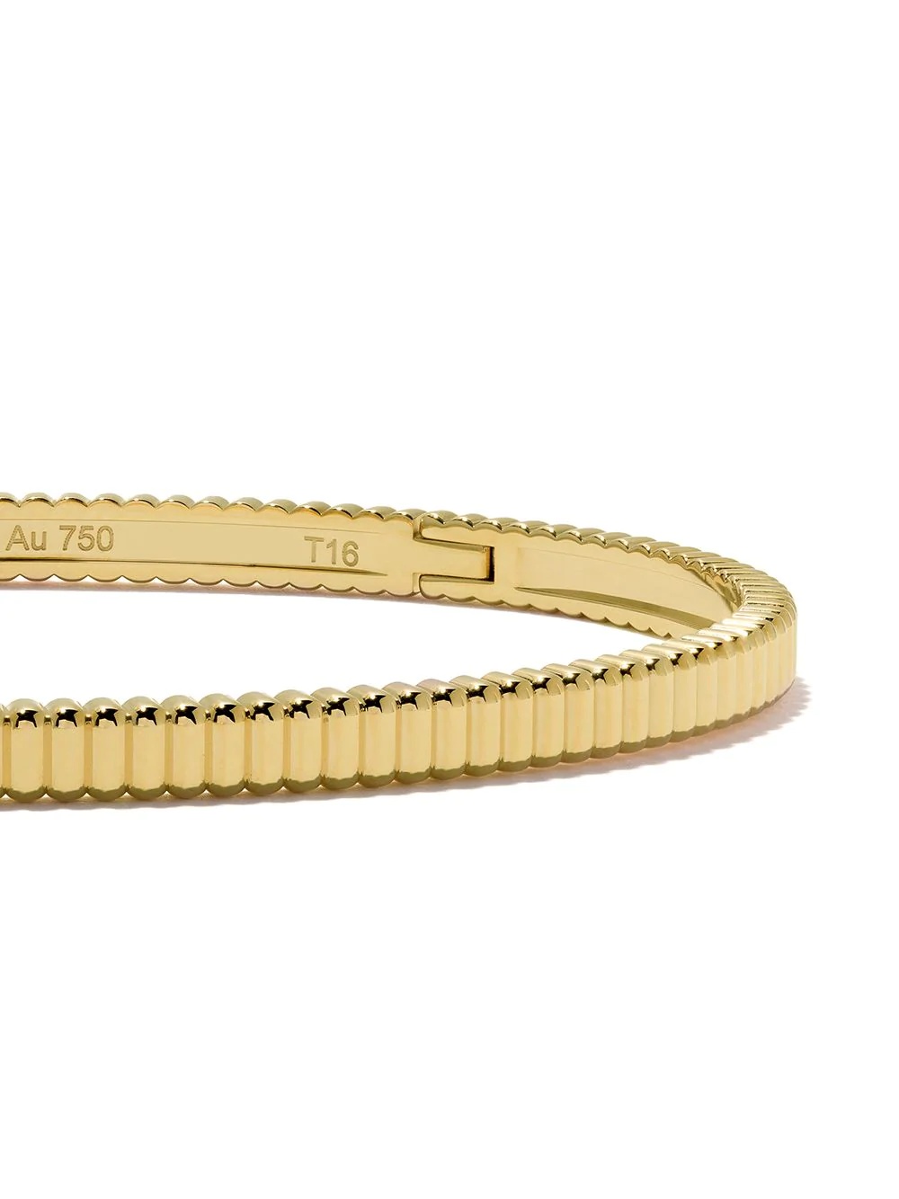 18kt yellow gold Quatre Grosgrain bangle  - 4