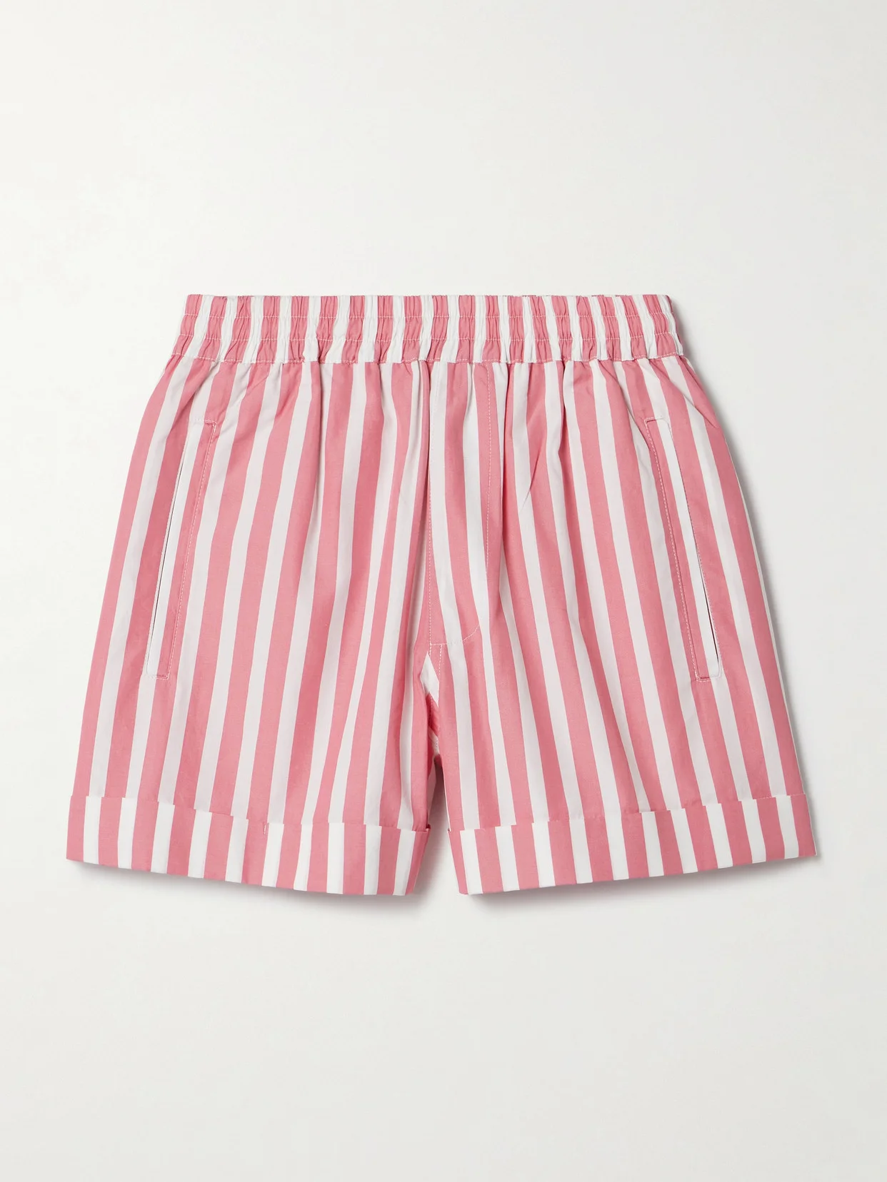 Banker Striped Cotton-poplin Shorts - 1