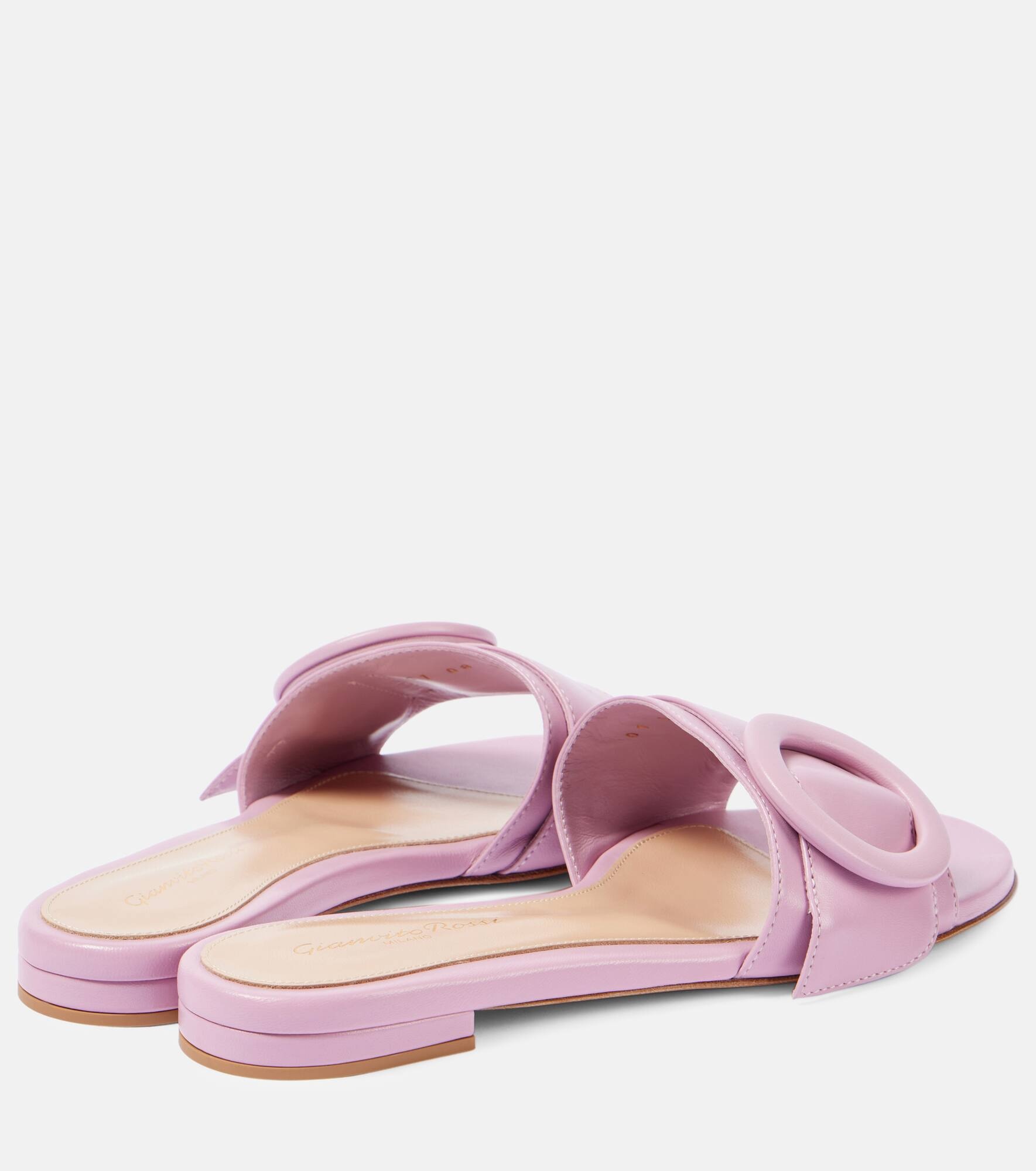 Leather slides - 3