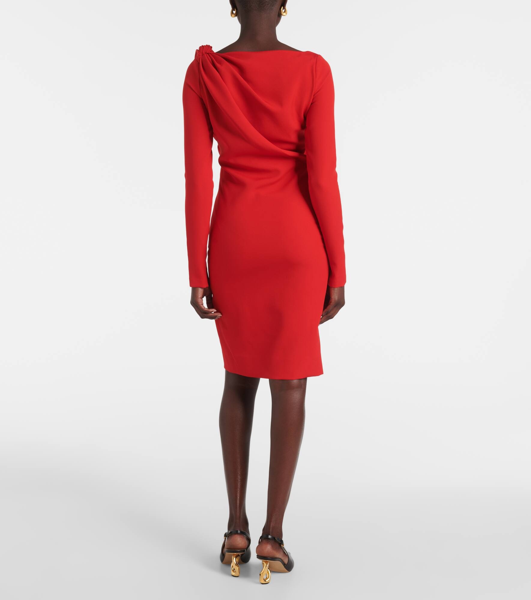 Draped midi dress - 3