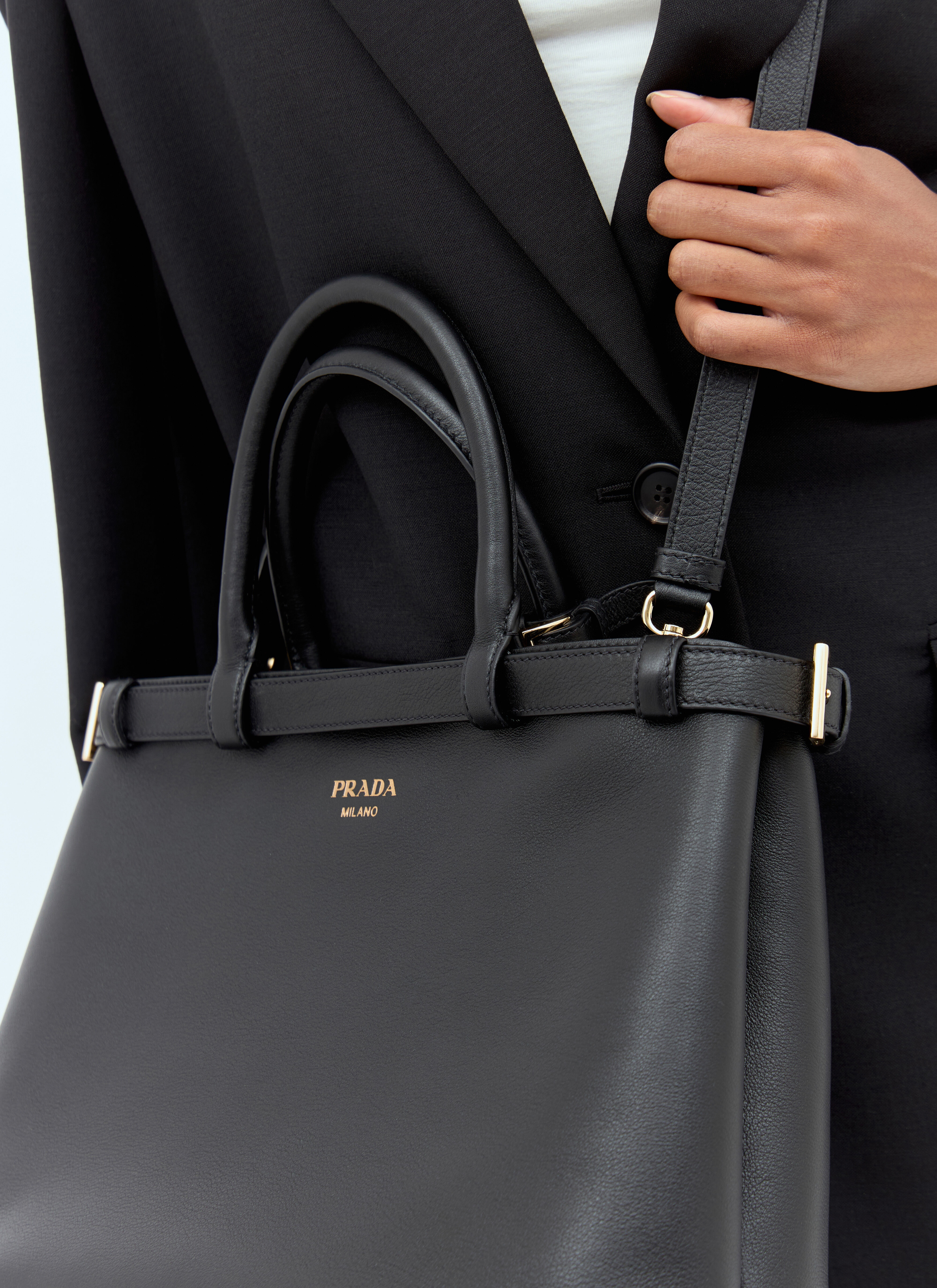 Buckle Medium Leather Handbag - 4