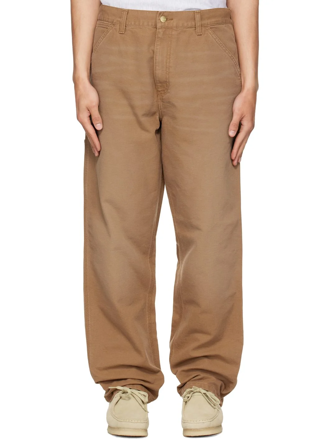 Tan Single Knee Trousers - 1