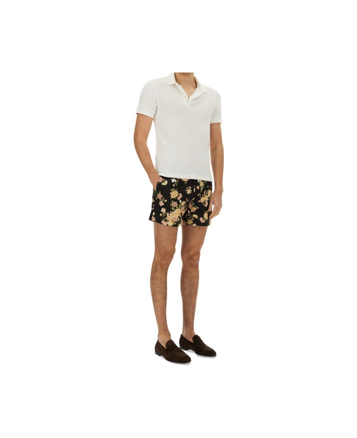 All-over Floral Printed Swim Shorts - 4