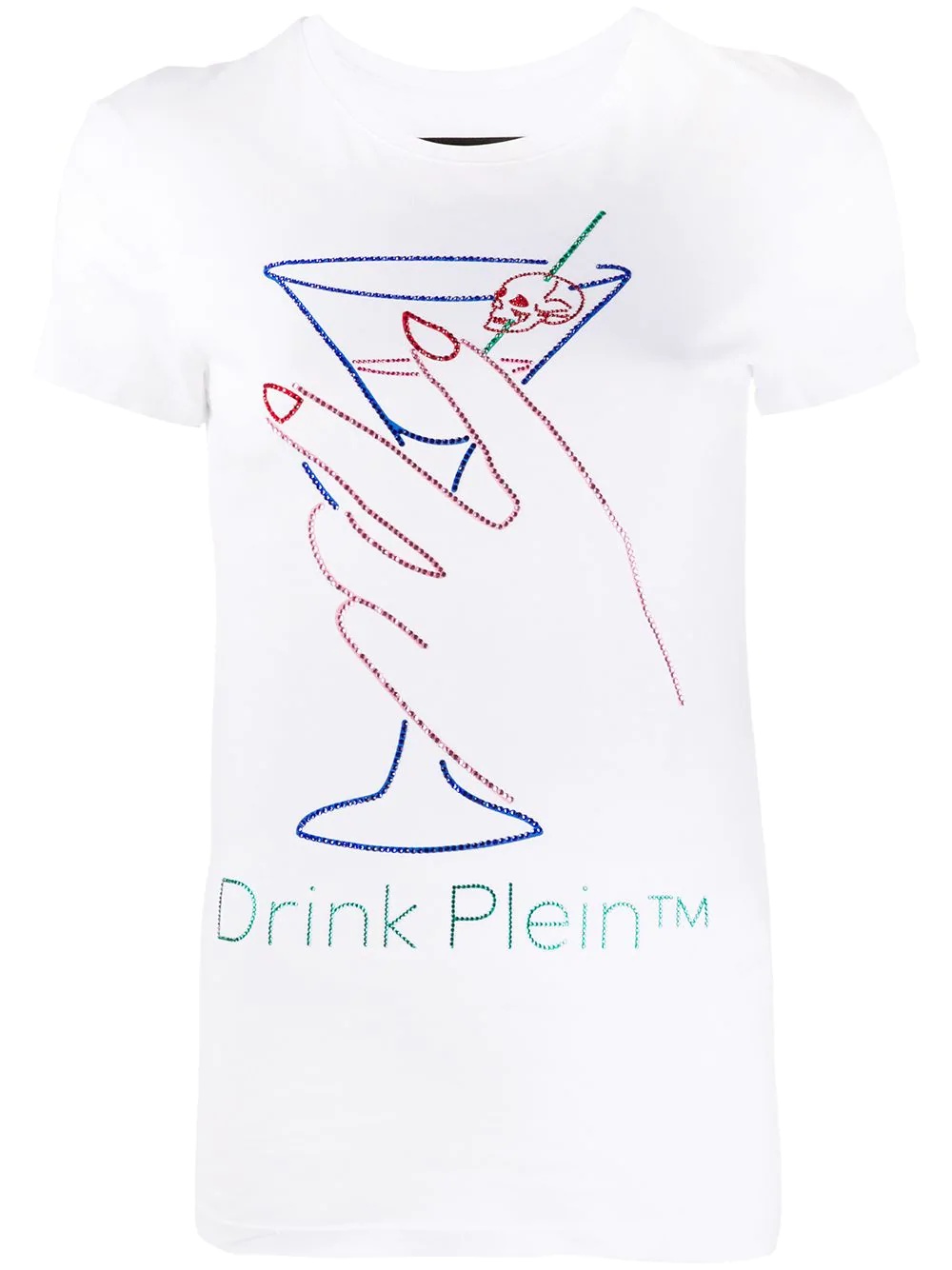 Neon Drink rhinestone T-Shirt  - 1