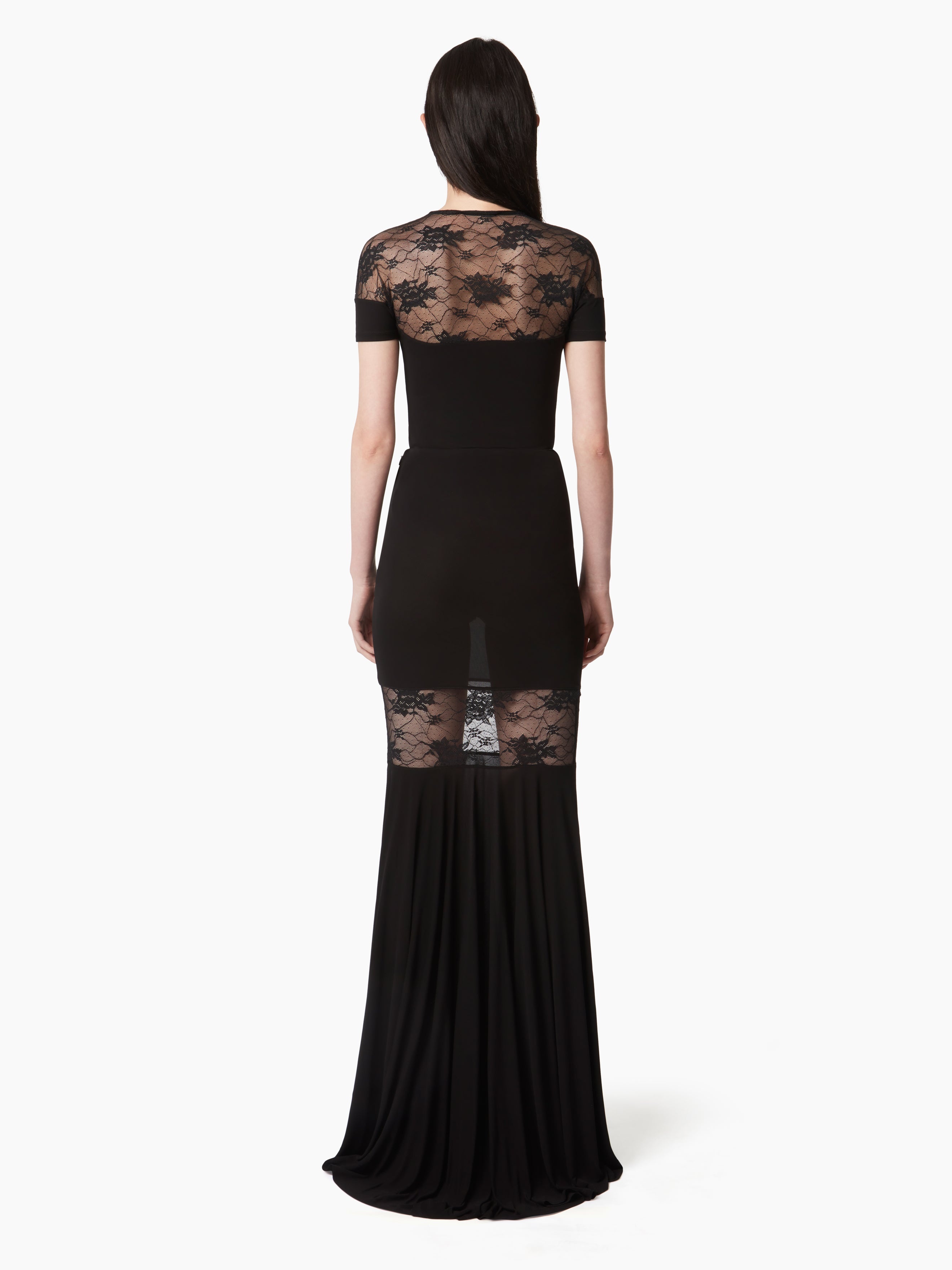 MERMAID SKIRT WITH LACE INSERT - 4