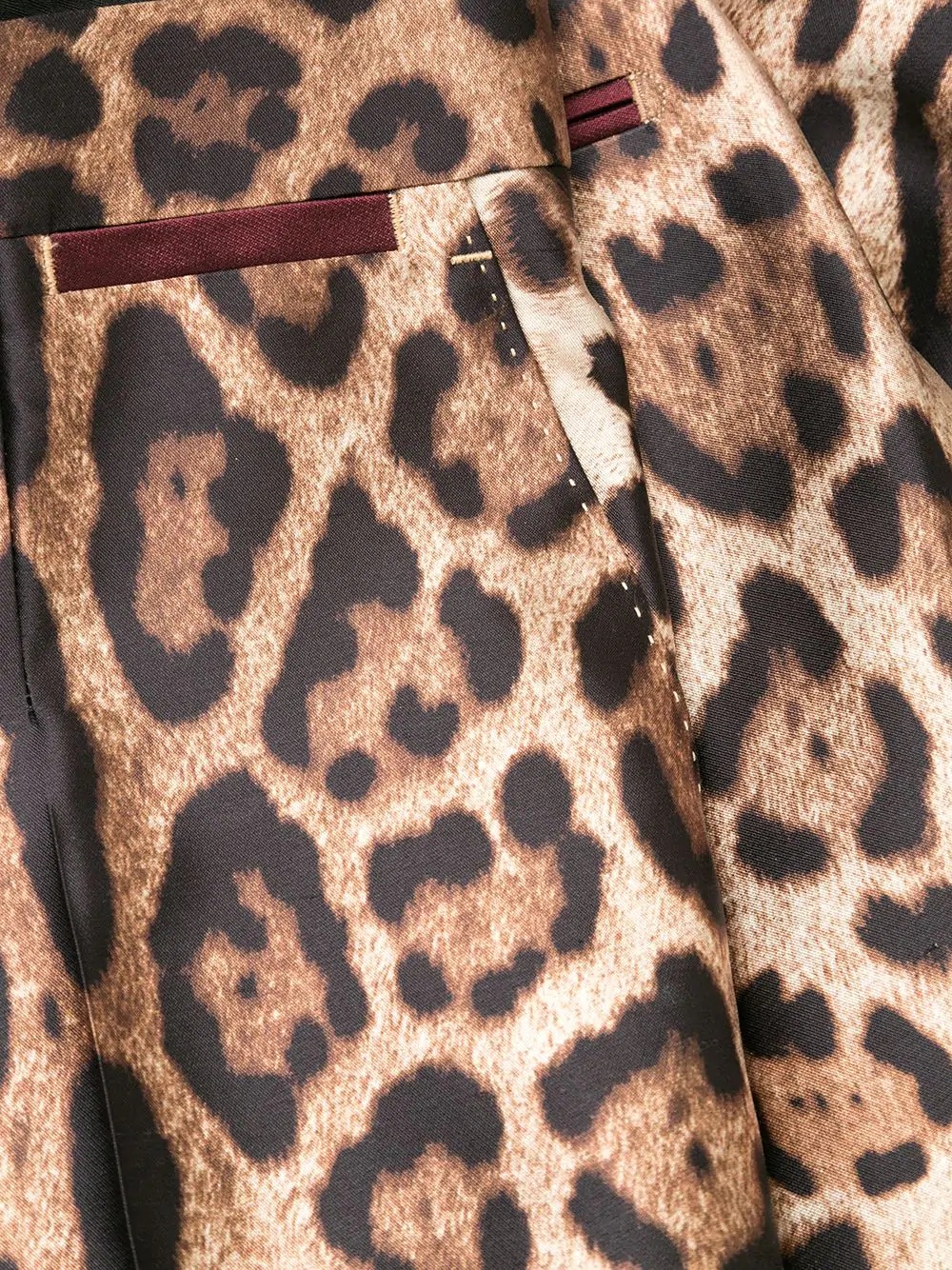 leopard print slim-fit trousers - 7