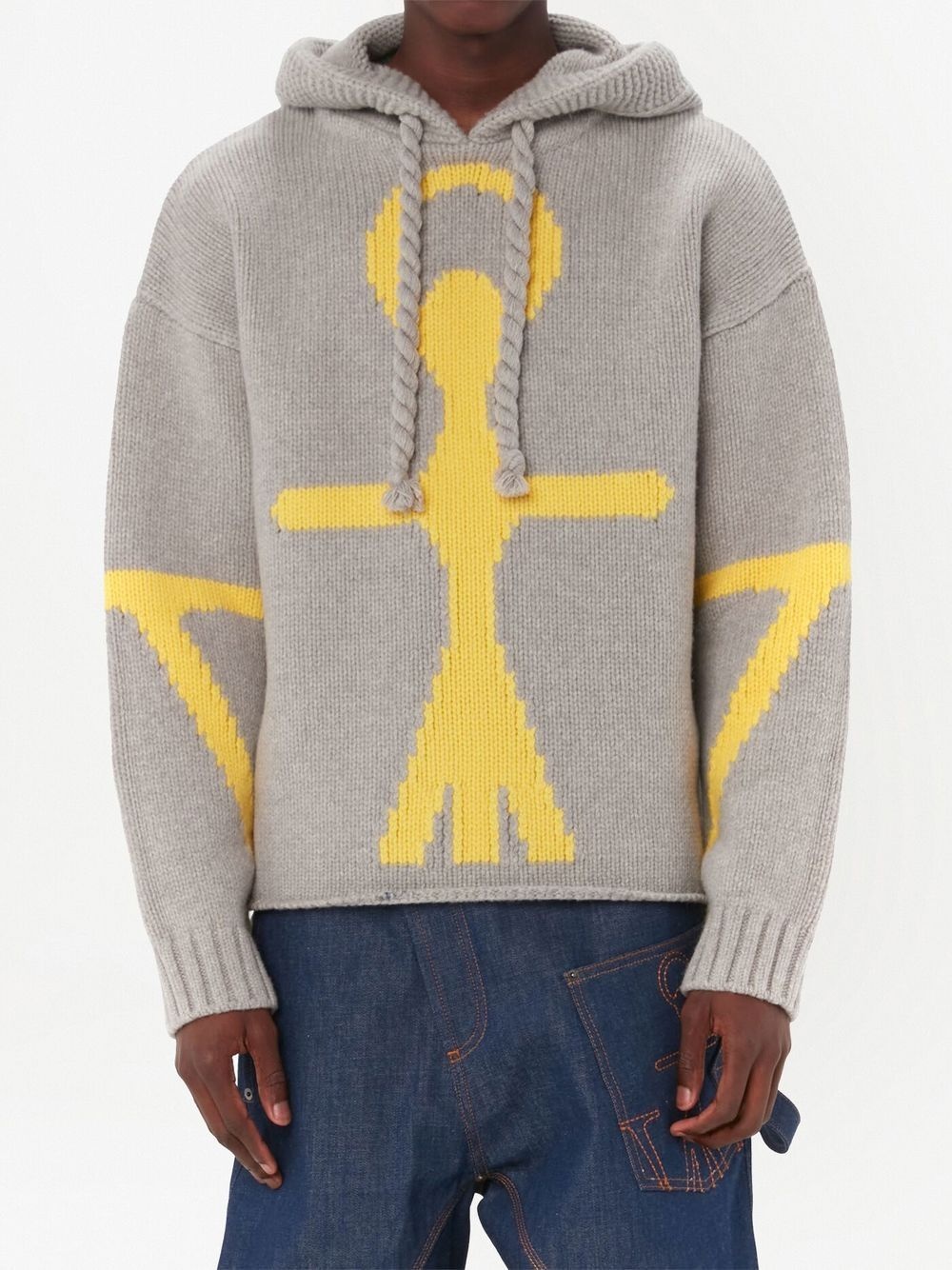 Anchor Logo intarsia-knit hoodie - 4