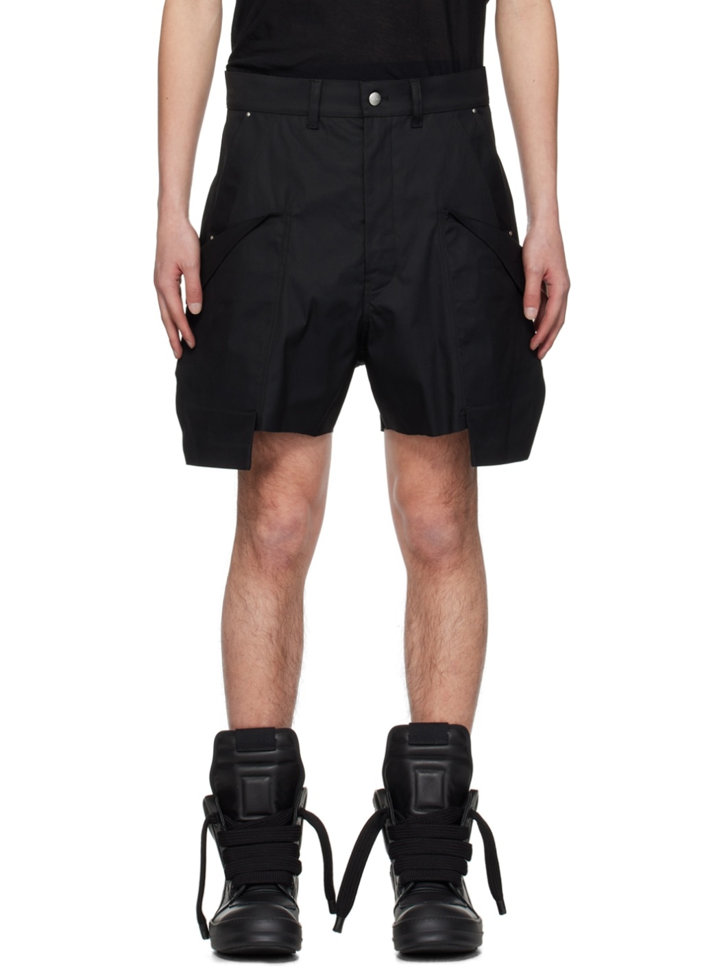 Black Stefan Cargo Shorts - 1