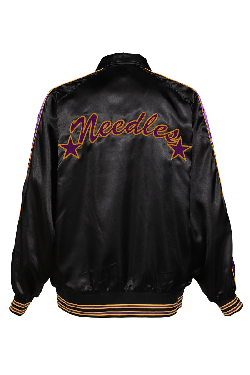 NEEDLES STADIUM JACKET - POLY SATEEN / BLK outlook