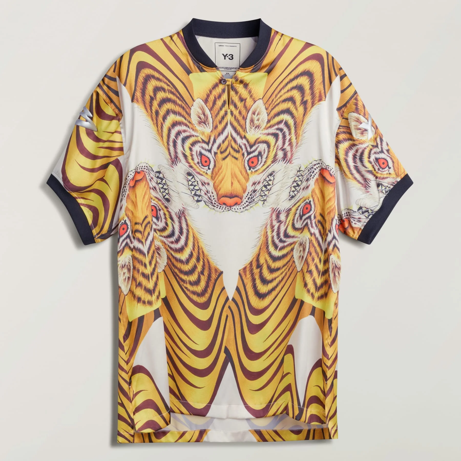 Y-3 YELLOW SATIN GRAPHIC JERSEY - 1