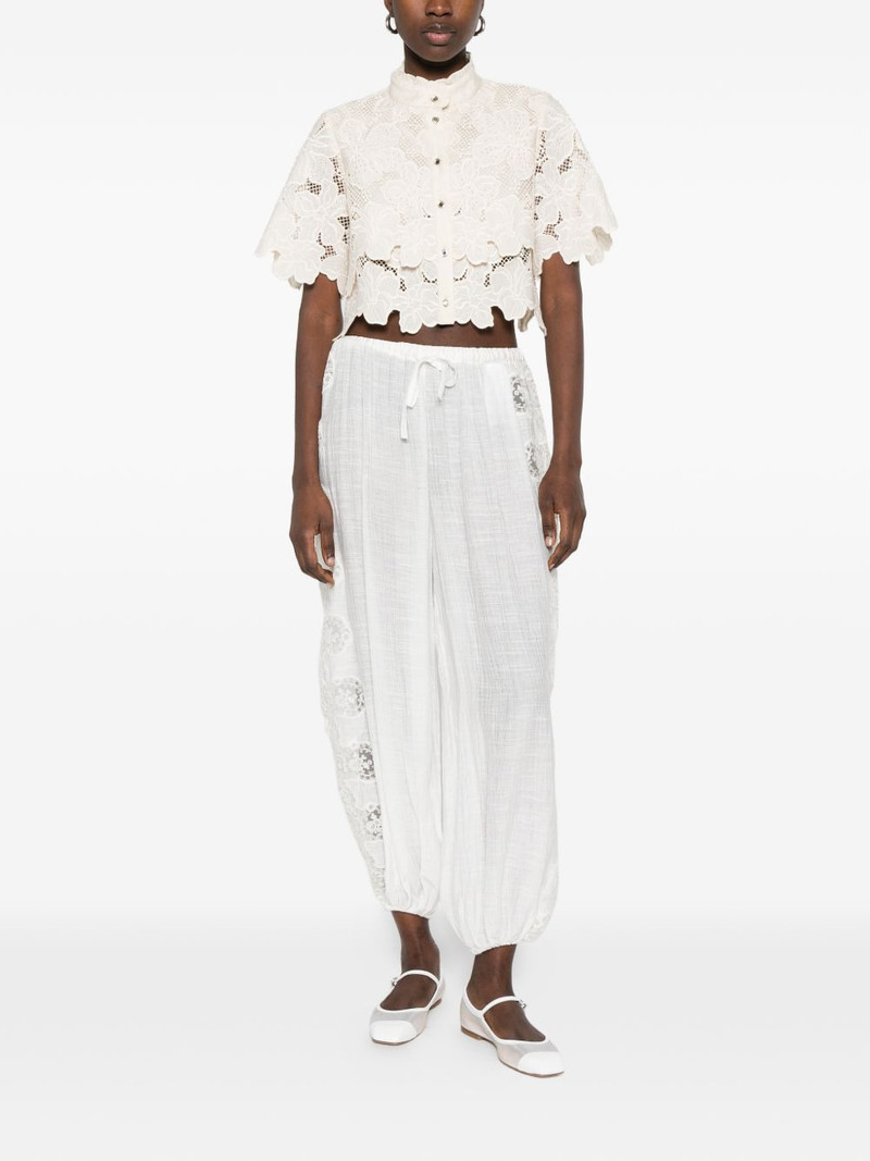 Sandro Aya lace-detail trousers outlook