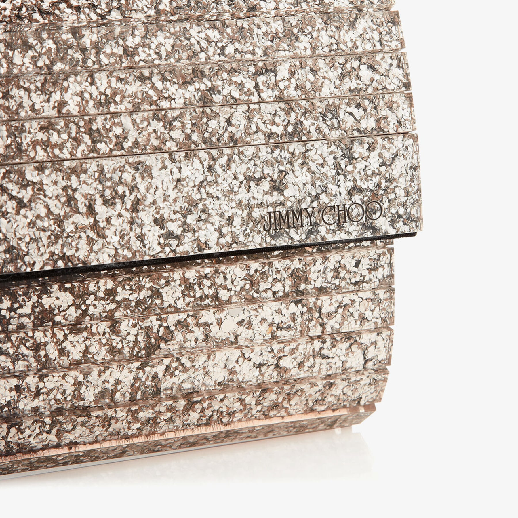 Sweetie
Black and Champagne Dégradé Glitter Acrylic Clutch Bag - 5