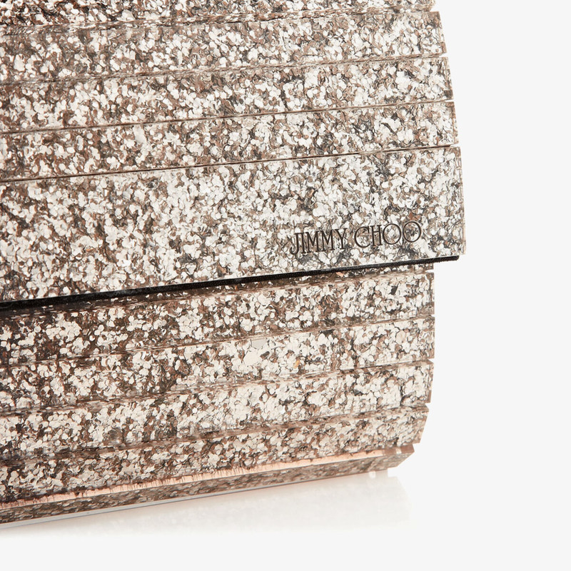 Sweetie Black and Champagne Dégradé Glitter Acrylic Clutch Bag 5