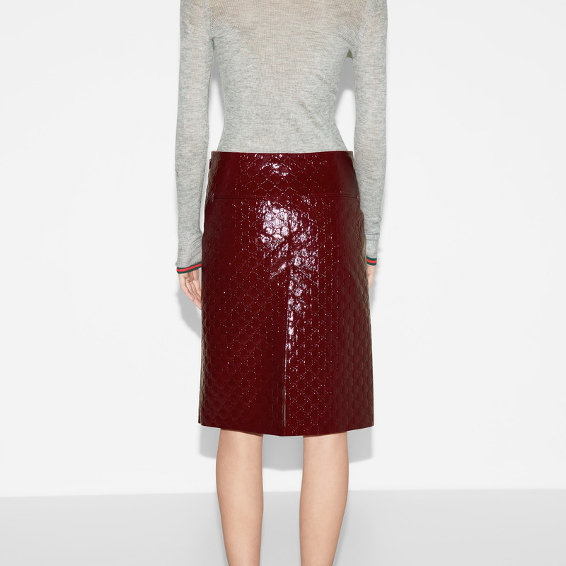 GG embossed mid-length skirt 4