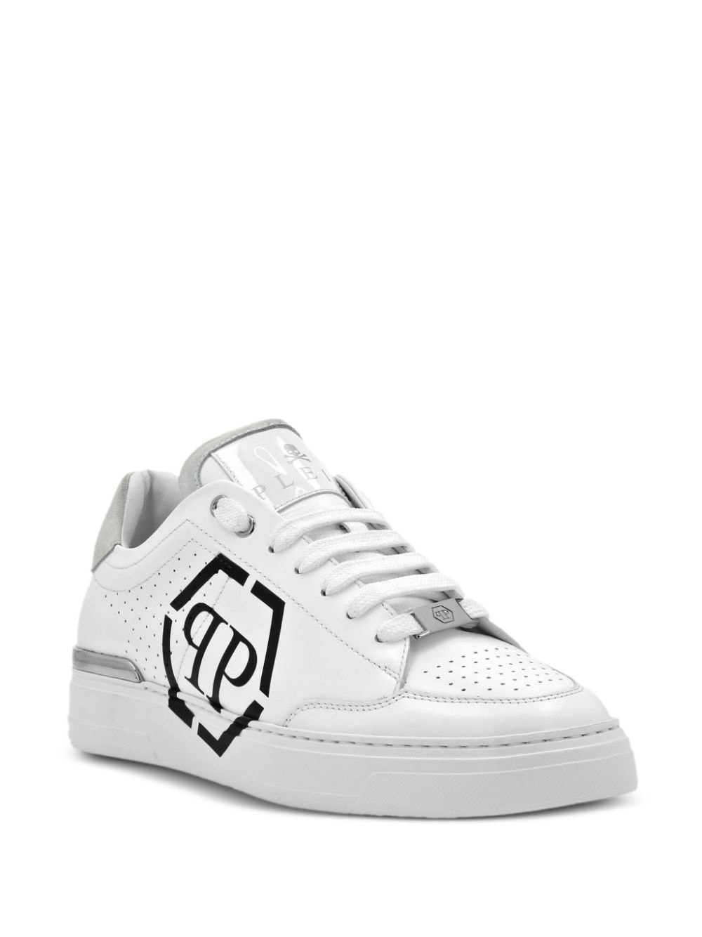 Leather sneaker with logo - 2