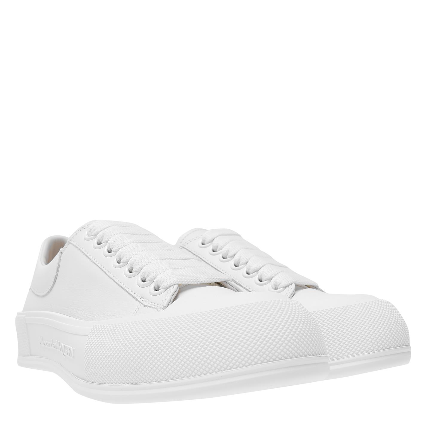 LEATHER PLIMSOLE SNEAKERS - 3